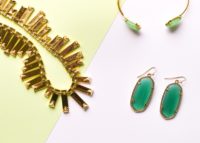kendra scott elle earrings in green (1 of 1)-5