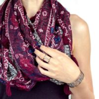 stella & dot reversible infinity scarf rich burgundy