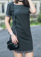 vipme dress wlzd Beaded Border Short Sleeve Knit Shift Mini Dress (15 of 15)