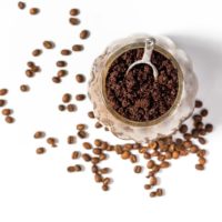 DIY coffee coconut oil body scrub recipe