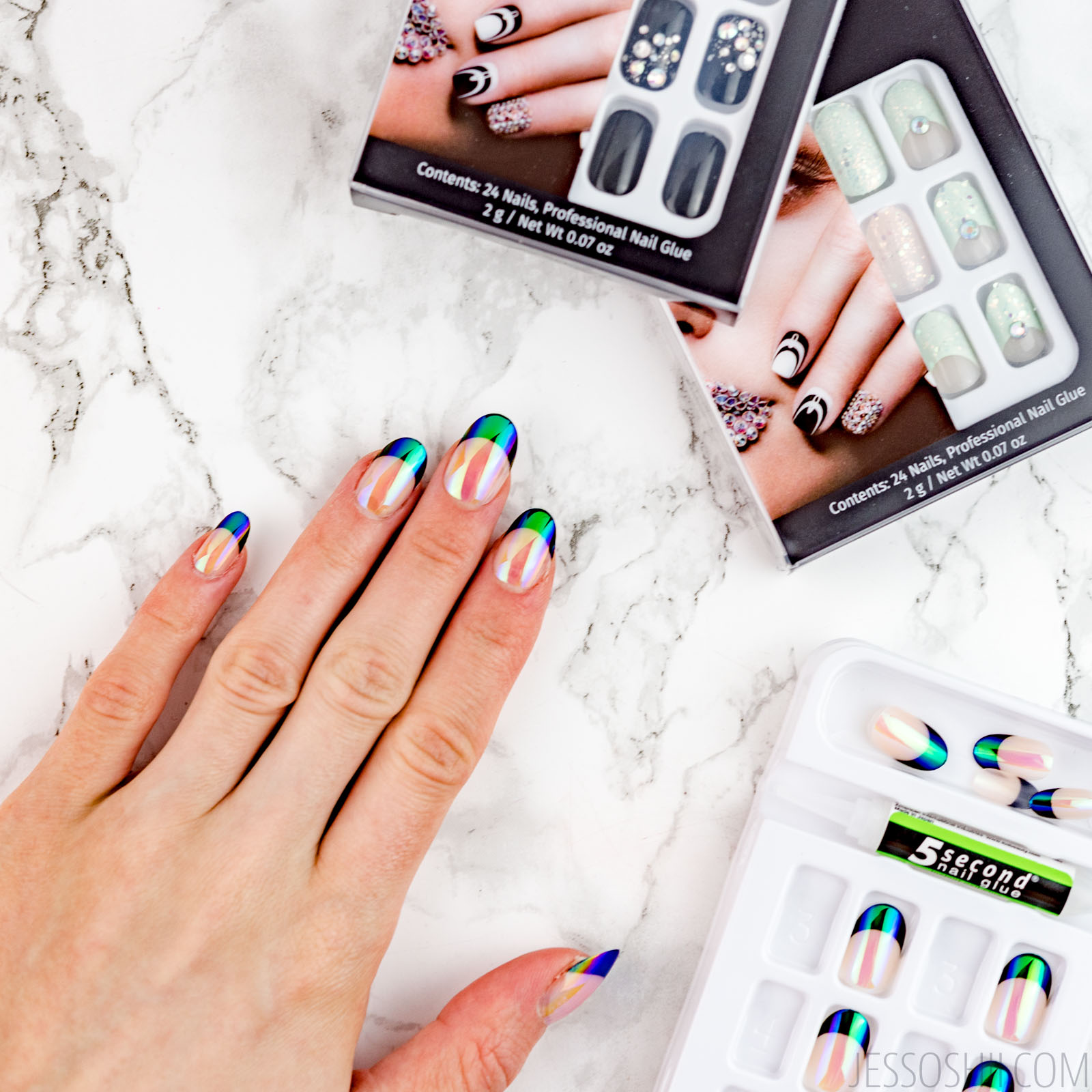 My First Time Trying Out Artificial Nails Salon Perfect Nail Set Salon Perfect Artificial Nail Review Luxe Chrome Design