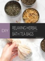 DIY herbal bath tea bags