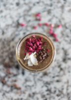 Chocolate Pomegranate Smoothie with Cacao Nibs & Coconut recipe