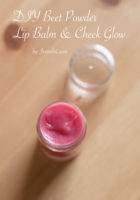 DIY beetroot powder and coconut oil lip balm 4