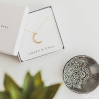 amazon handmade - Emery & Opal Crescent Moon necklace 77