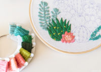 stress reducing at home activities - embroidery